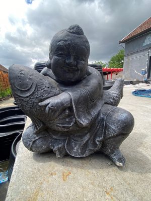 Nevető Buddha szobor Koival szürke