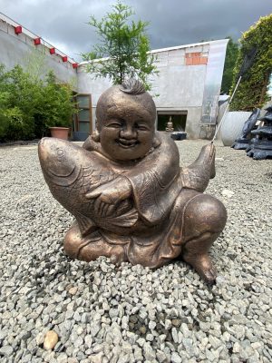 Nevető Buddha szobor Koival bronz színű