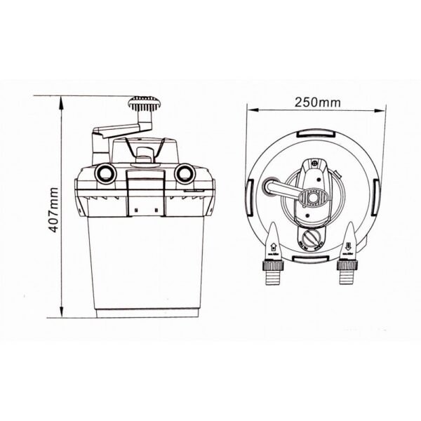 AquaForte GPF-1500 nyomásszűrő 9W UVC - Image 5