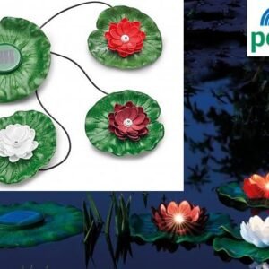 Pontec PondoSolar Lily LED Set 3 - Napelemes úszó LED világítás