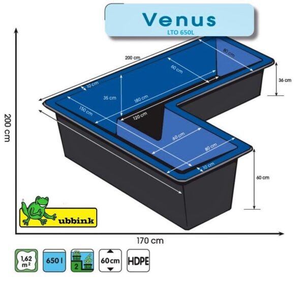Ubbink Venus LTO 650l műanyag tómeder - Image 3