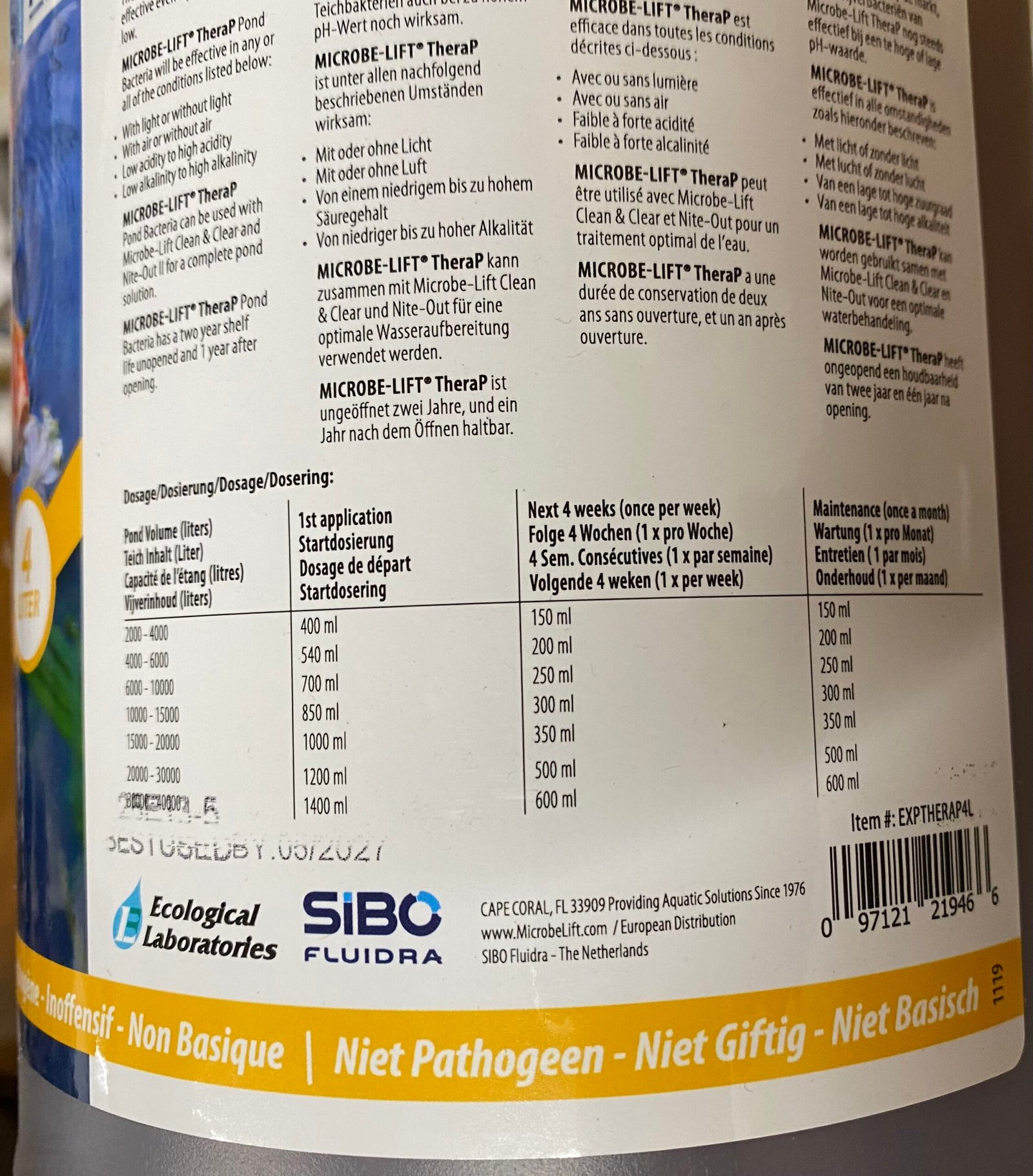 Microbe-Lift TheraP probiotikum halaknak 4 liter