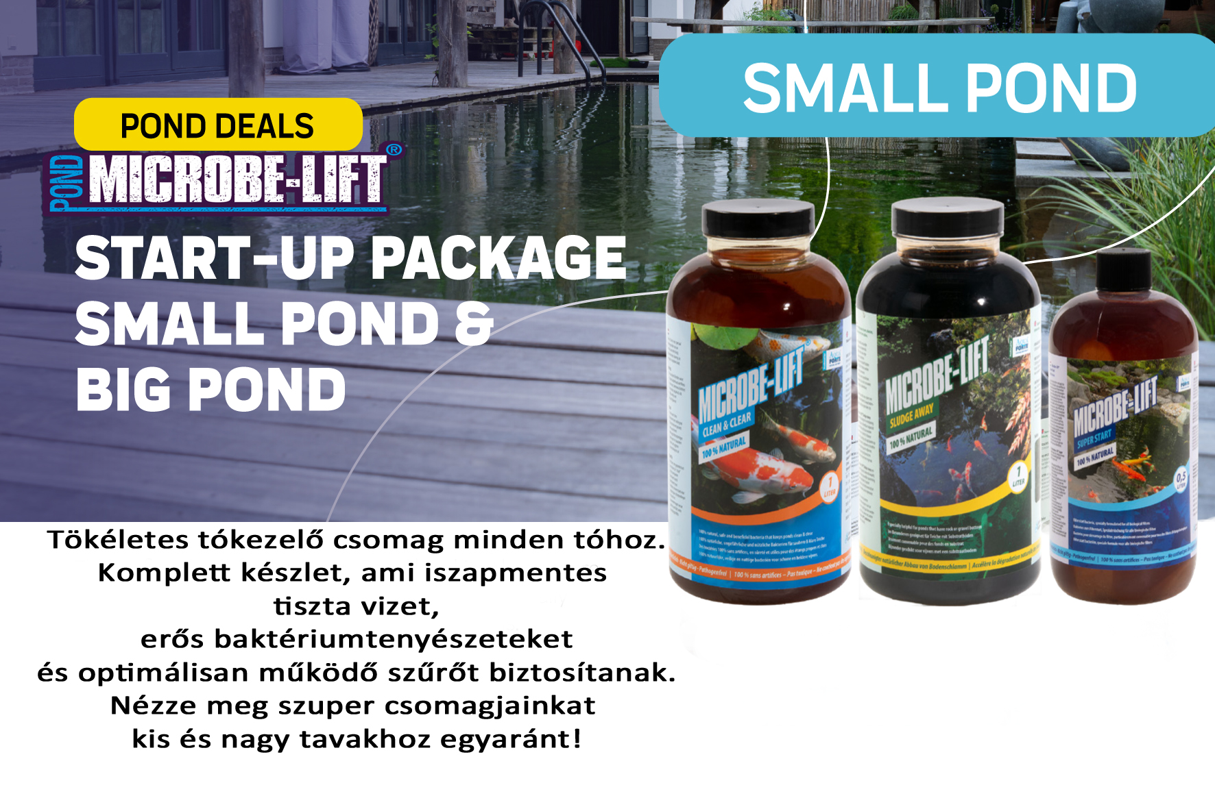 Speciális komplex tókezelő csomag kisebb tavakhoz